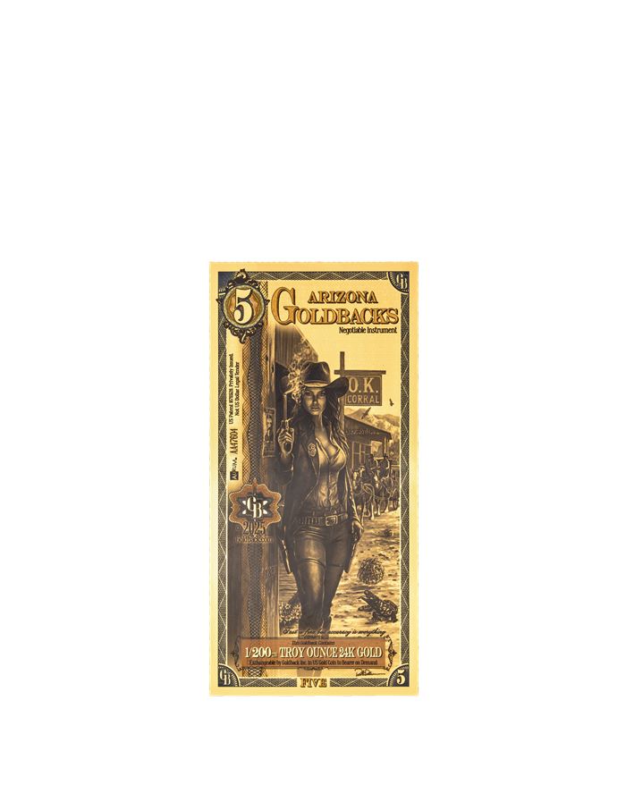 Arizona 5 Goldback — front