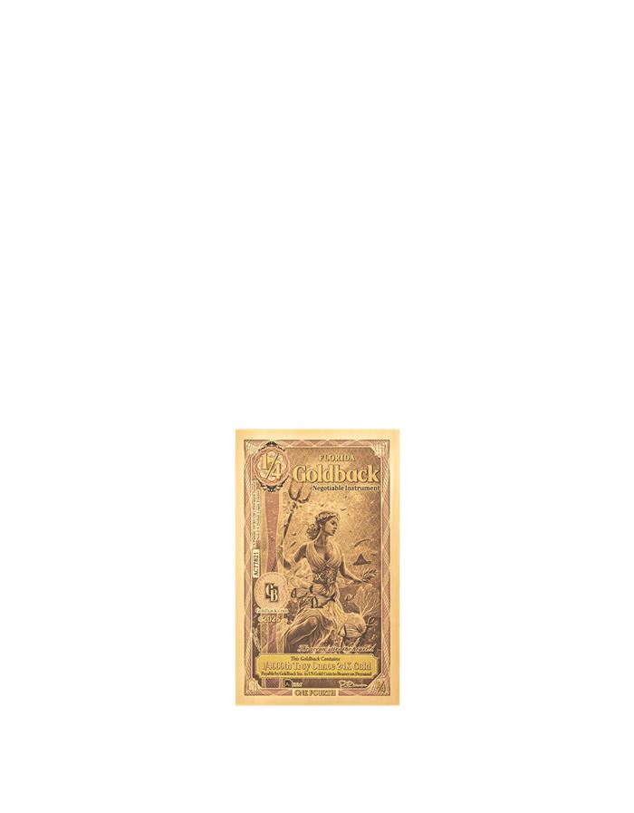 Florida ¼ Goldback — front