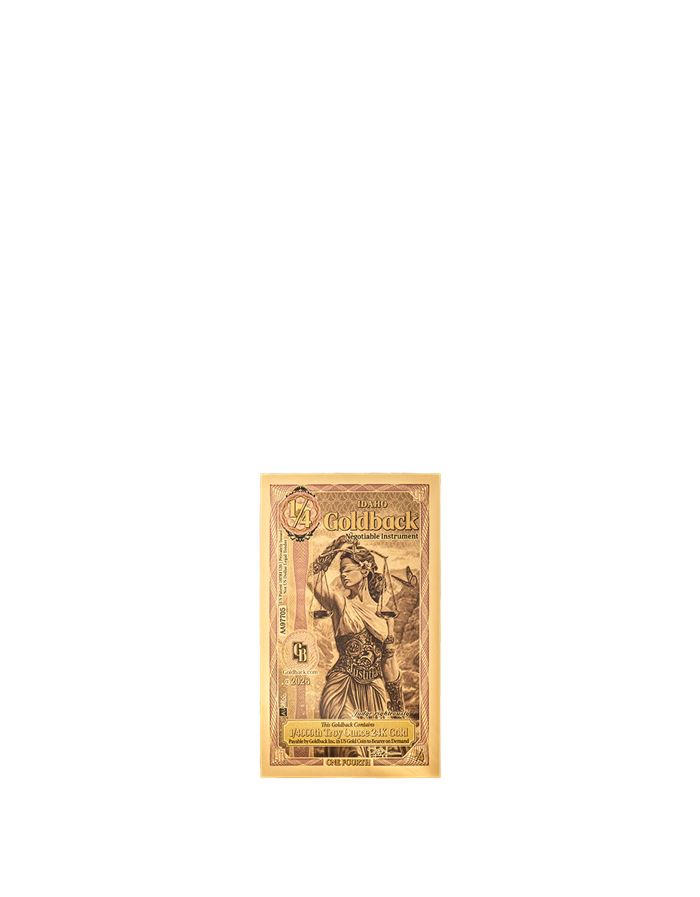 Idaho ¼ Goldback — front