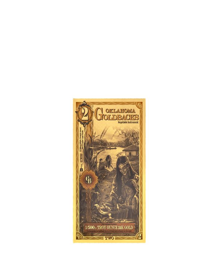 Oklahoma 2 Goldback — front