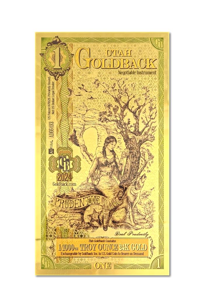 Utah 1 Goldback — front
