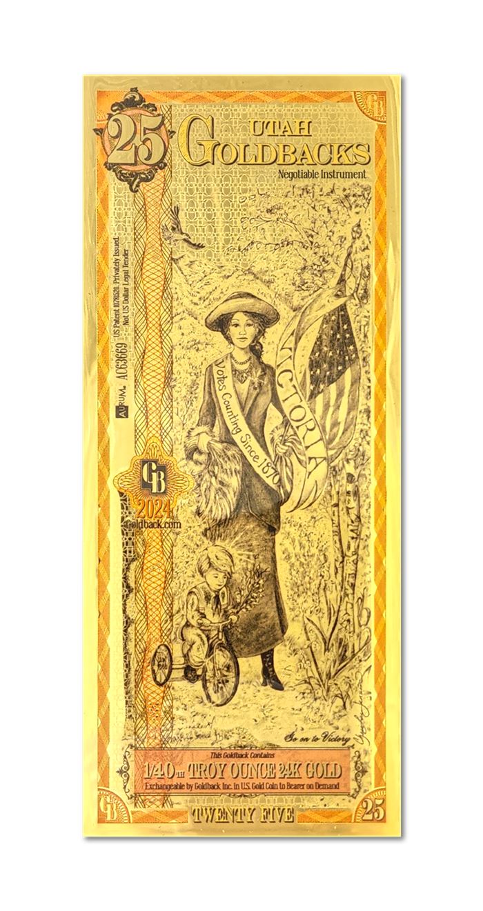 Utah 25 Goldback — front