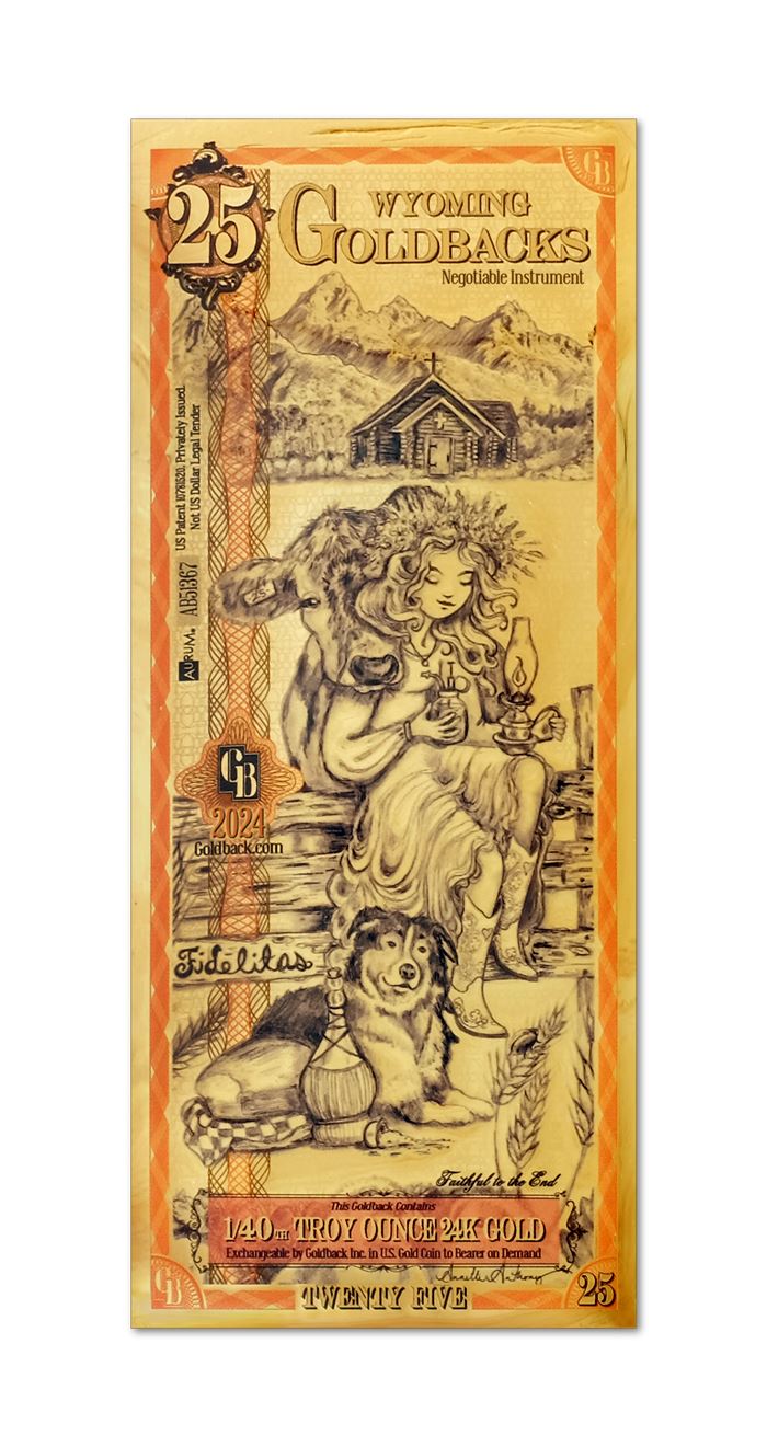 Wyoming 25 Goldback — front